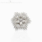 Crystal Flower Star - Brooch